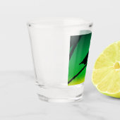 Sparrow Silhouette op Limonene Shot Glas (Links)