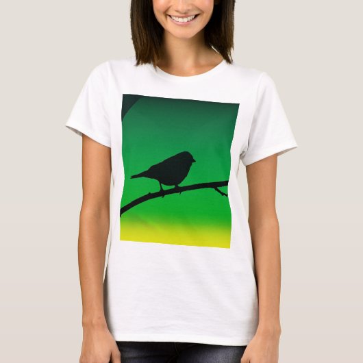 Sparrow Silhouette op Limonene T-shirt (Voorkant)