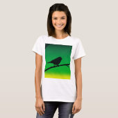 Sparrow Silhouette op Limonene T-shirt (Voorkant volledig)