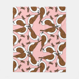 Sparrow vogel print patroon ontwerp fleece deken
