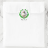 Sparrow Warrior - Peck Ya Cat grappig aanpasbaar Ronde Sticker (Tas)