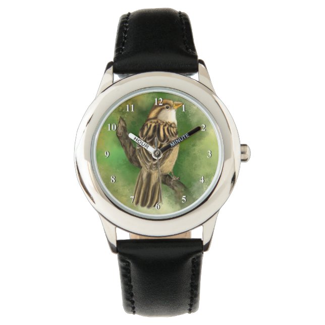 Sparrow Watch Little Bird Horloge (Voorkant)