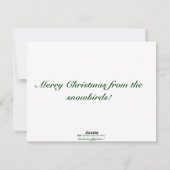 Sparrow, zijn oog staat op de Sparrow. Feestdagenkaart (Achterkant)