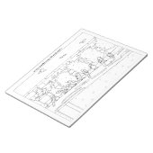 Sparrows Birds Sitting on Rail Outline Colour Notitieblok (Schuin)