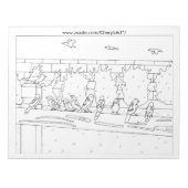 Sparrows Birds Sitting on Rail Outline Colour Notitieblok (Voorkant)