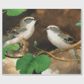 Sparrows Cadeaupapier (Vlak)