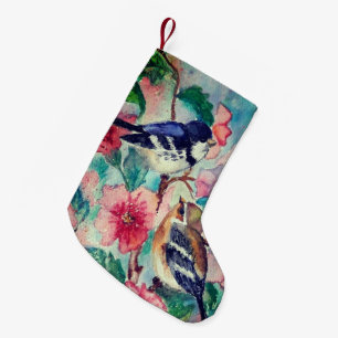 Sparrows Christmas Stocking - Painting Kleine Kerstsok