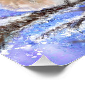 Sparrows Couple in Winter Poster - schilderen (Hoek)