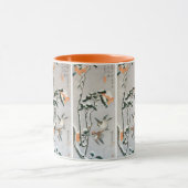 Sparrows en Camellia op sneeuw door Ando Hiroshige Mok (Midden)