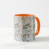 Sparrows en Camellia op sneeuw door Ando Hiroshige Mok (Voorkant rechts)