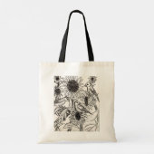 Sparrows en zonnebloemen tote bag (Achterkant)