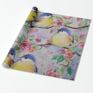 Sparrows Gift Wrapping Paper Spring Cadeaupapier