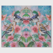 Sparrows Gift Wrapping Paper Spring Design Cadeaupapier (Vlak)