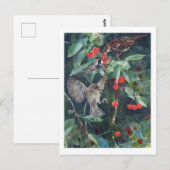Sparrows in a Cherry Tree, Bruno Liljefors Briefkaart (Voorkant / Achterkant)
