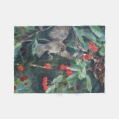 Sparrows in a Cherry Tree, Bruno Liljefors Fleece Deken (Voorkant (Horizontaal))