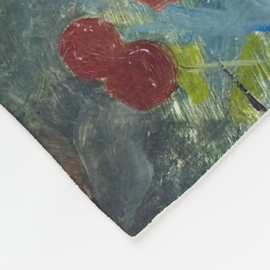 Sparrows in a Cherry Tree, Bruno Liljefors Fleece Deken (Hoek)