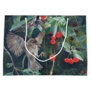 Sparrows in a Cherry Tree, Bruno Liljefors Groot Cadeauzakje
