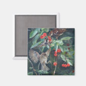 Sparrows in a Cherry Tree, Bruno Liljefors Magneet (Voorkant / Achterkant)