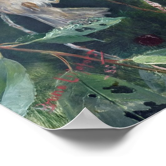 Sparrows in a Cherry Tree, Bruno Liljefors Poster (Hoek)