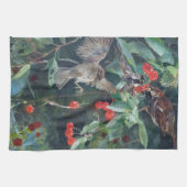 Sparrows in a Cherry Tree, Bruno Liljefors Theedoek (Horizontaal)