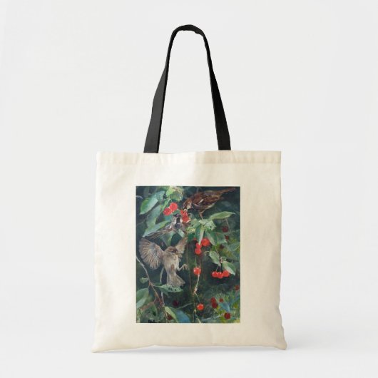 Sparrows in a Cherry Tree, Bruno Liljefors Tote Bag (Voorkant)