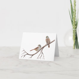 Sparrows op een kaart van de Nota van de Tak