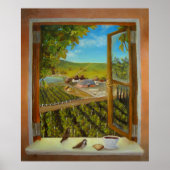 Sparrows op het venster poster (Voorkant)