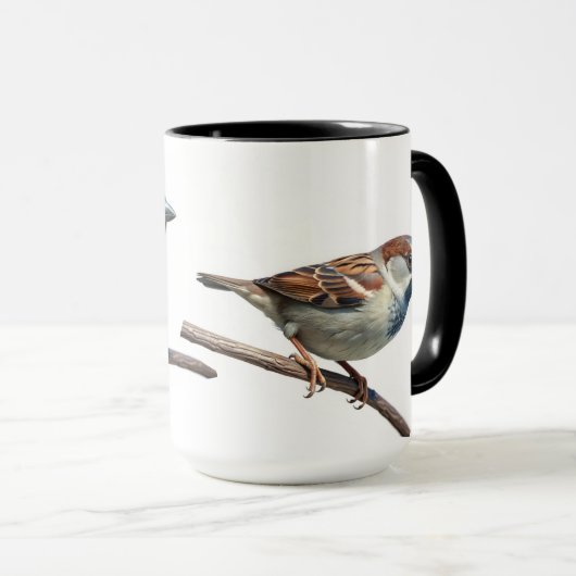 Sparrow's Perch: Natuur-geïnspireerde Mok House Sp (Voorkant rechts)