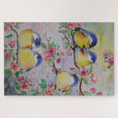 Sparrows Puzzle Spring Birds - Schilderen Legpuzzel (Horizontaal)
