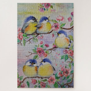 Sparrows Puzzle Spring Birds - Schilderen Legpuzzel