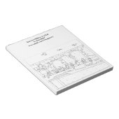 Sparrows Sitting on Rail Outline Colour Notitieblo Notitieblok (Schuin)