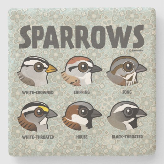 Sparrows Stenen Onderzetter (Voorkant)