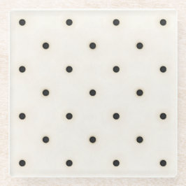 Sparse Polka Dots op Antiek Wit Glazen Onderzetter