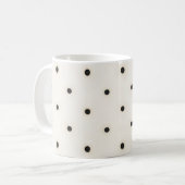 Sparse Polka Dots op Antiek Wit Koffiemok (Voorkant links)