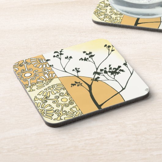 Sparse Tree Silhouette door Megan Meagher Bier Onderzetter (Linkerzijde)