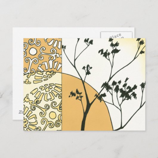 Sparse Tree Silhouette door Megan Meagher Briefkaart (Voorkant / Achterkant)