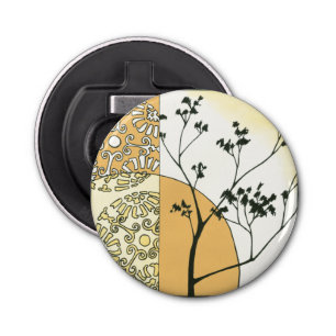 Sparse Tree Silhouette door Megan Meagher Button Flesopener