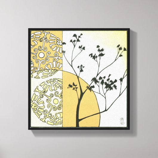 Sparse Tree Silhouette door Megan Meagher Canvas Afdruk (Voorkant)