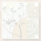 Sparse Tree Silhouette door Megan Meagher Glazen Onderzetter (Achterkant)
