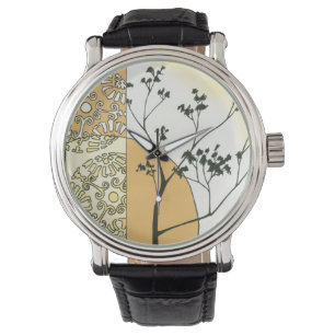 Sparse Tree Silhouette door Megan Meagher Horloge