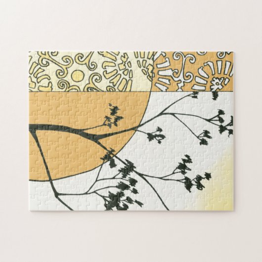 Sparse Tree Silhouette door Megan Meagher Legpuzzel (Horizontaal)