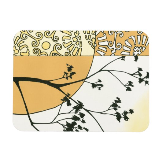 Sparse Tree Silhouette door Megan Meagher Magneet (Horizontaal)