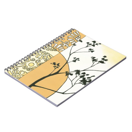 Sparse Tree Silhouette door Megan Meagher Notitieboek (Linkerzijde)