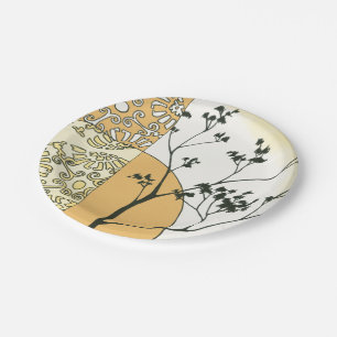 Sparse Tree Silhouette door Megan Meagher Papieren Bordje