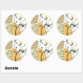 Sparse Tree Silhouette door Megan Meagher Ronde Sticker (Vel)
