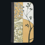 Sparse Tree Silhouette door Megan Meagher Galaxy S4 Portemonnee Hoesje<br><div class="desc">Een dunne boom bereikt het licht in dit stuk door Meagan Meagher. Het silhouet geeft het schilderij een gehakt gevoel,  zelfs als het gele en oranje connoteren een helderheid en levity.</div>