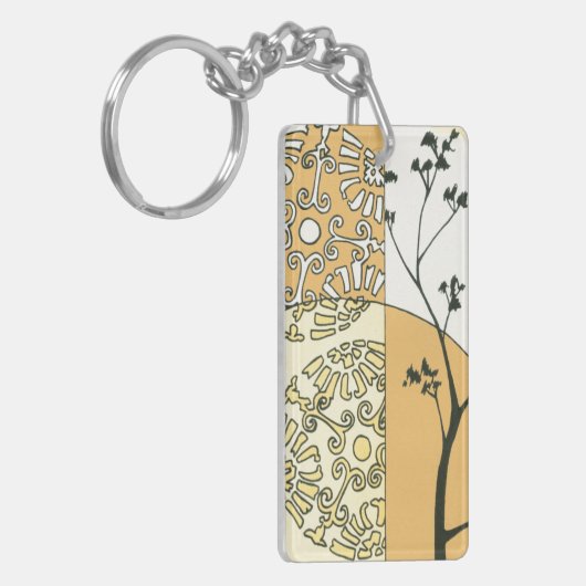 Sparse Tree Silhouette door Megan Meagher Sleutelhanger (Voorkant Links)
