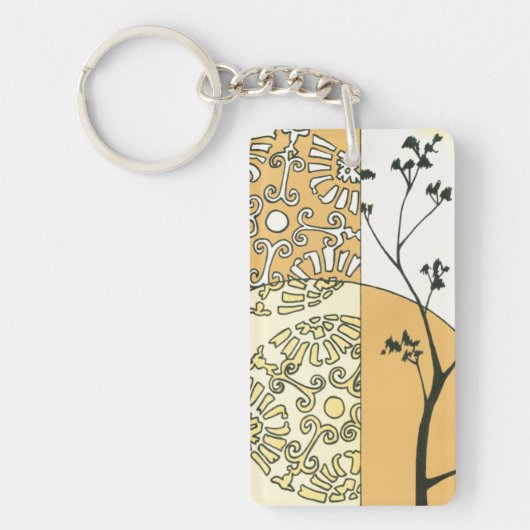 Sparse Tree Silhouette door Megan Meagher Sleutelhanger (Voorkant)