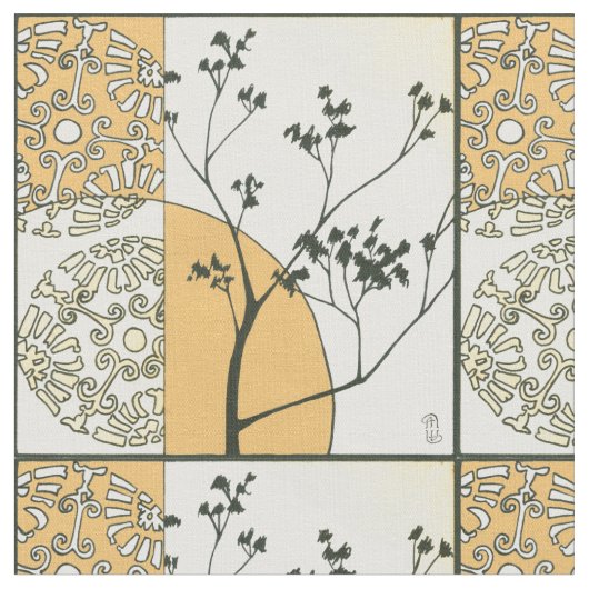 Sparse Tree Silhouette door Megan Meagher Stof (Close Up)