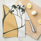 Sparse Tree Silhouette door Megan Meagher Theedoek (Quarter Fold)